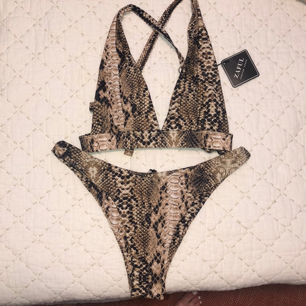 Zaful snakeskin bikini
